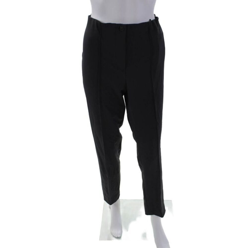 Cambio Womens Zipper Fly High Rise Pleated Straight Leg Pants Gray Size 12